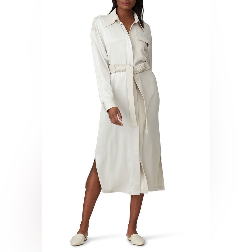 CO Satin Shirt Dress - Picture 1 of 14